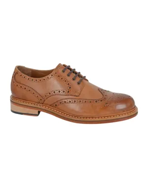 Woodland Leather Brogue Gibson Shoes | Leather Sole