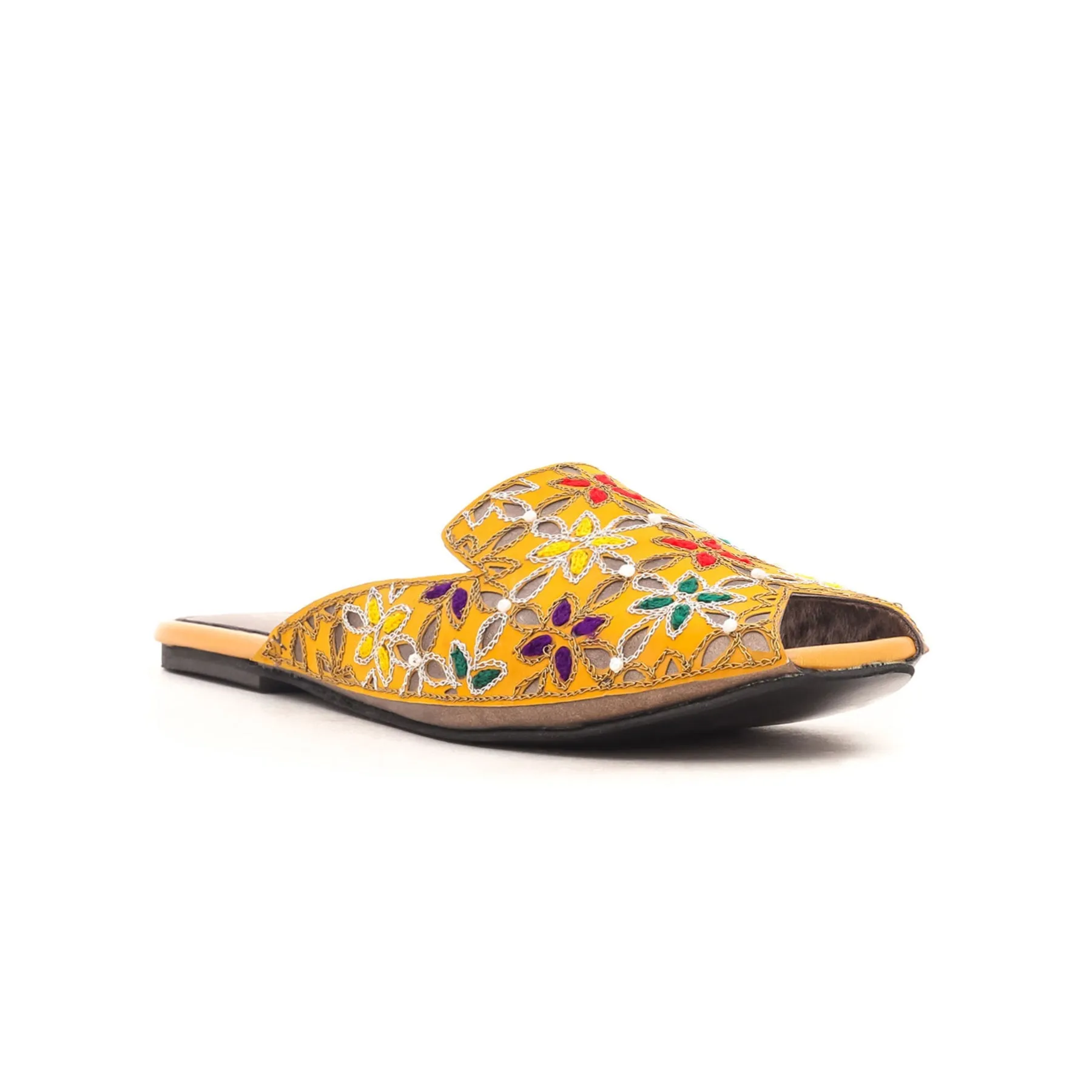 Yellow Fancy Khusa Slipper EC8235