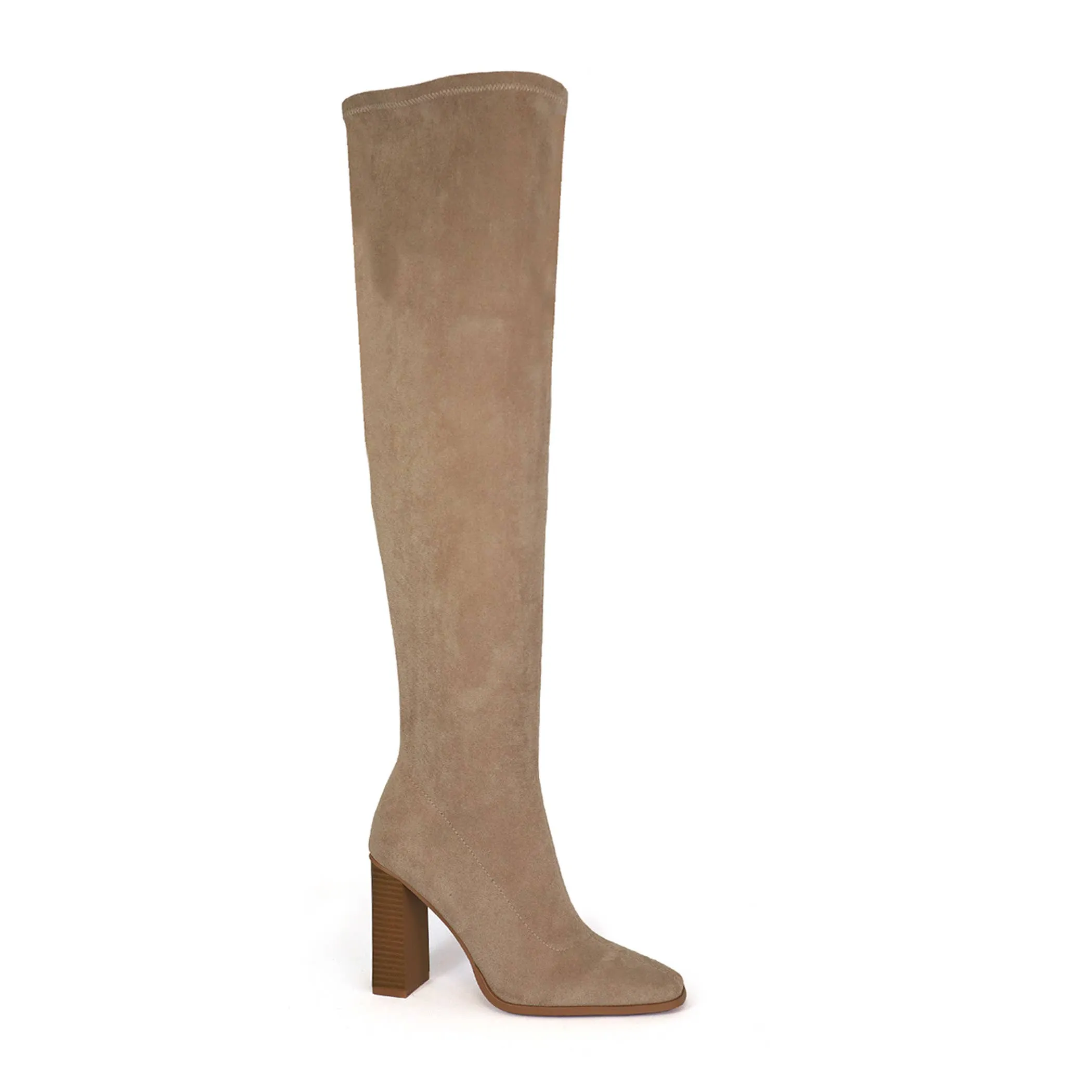 YOKI QUINCY Women's Over The Knee Stacked Heel Boots